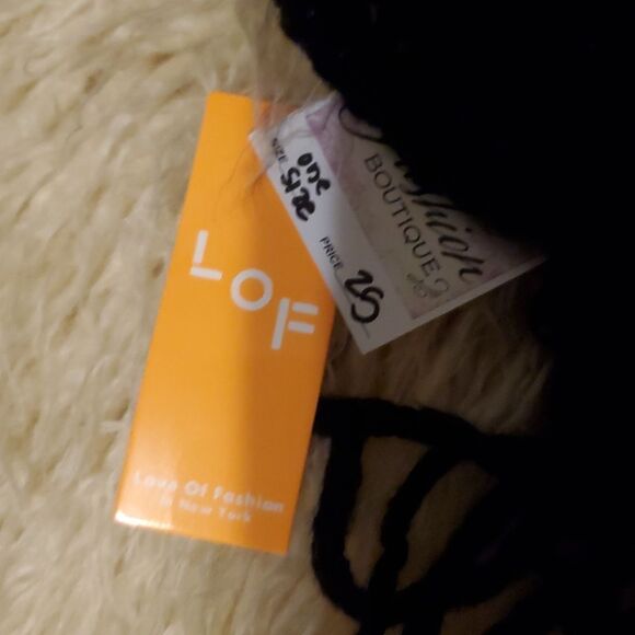 Black Knit Poncho with Fringe Cloaked Rowana Poncho - Black - Picture 4 of 9